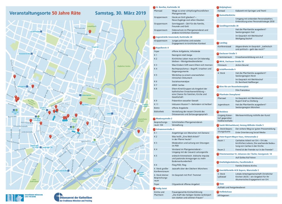 Veranstaltungsorte 50 Jahre Räte