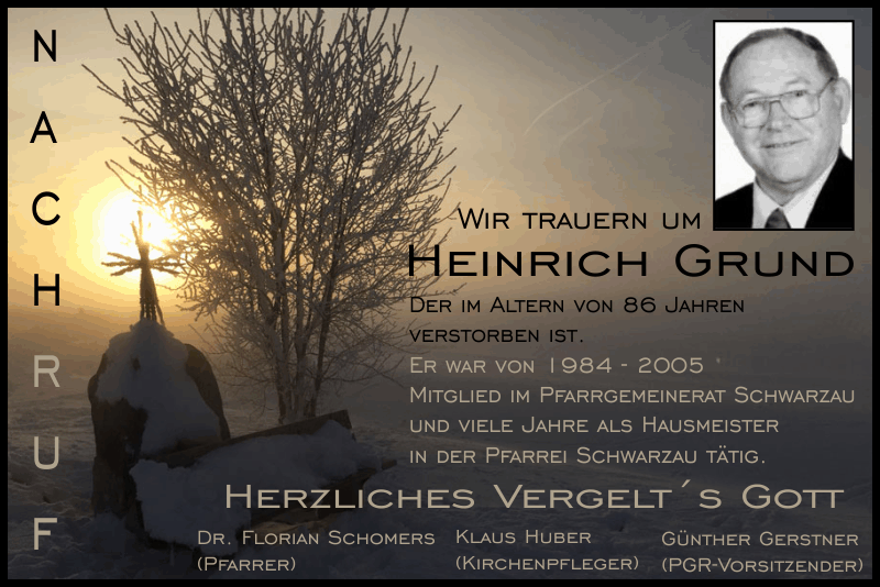 Nachruf Heinrich Grund