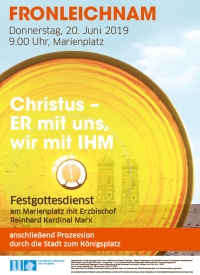 Plakat zum Fronleichnamsfest 2019