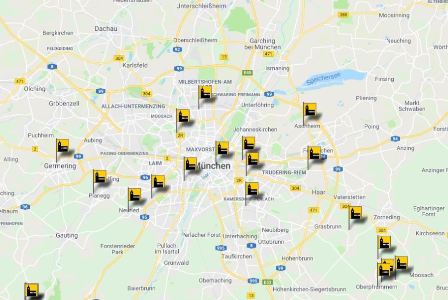 Kartenauszug Tag des offenen Denkmals 2019