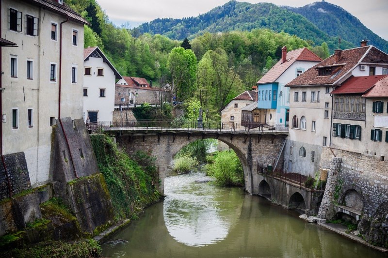 Skofja Loka Mittelalterliche Stadt