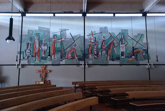 Wiederkunft Christi Kirche innen Wandgemälde