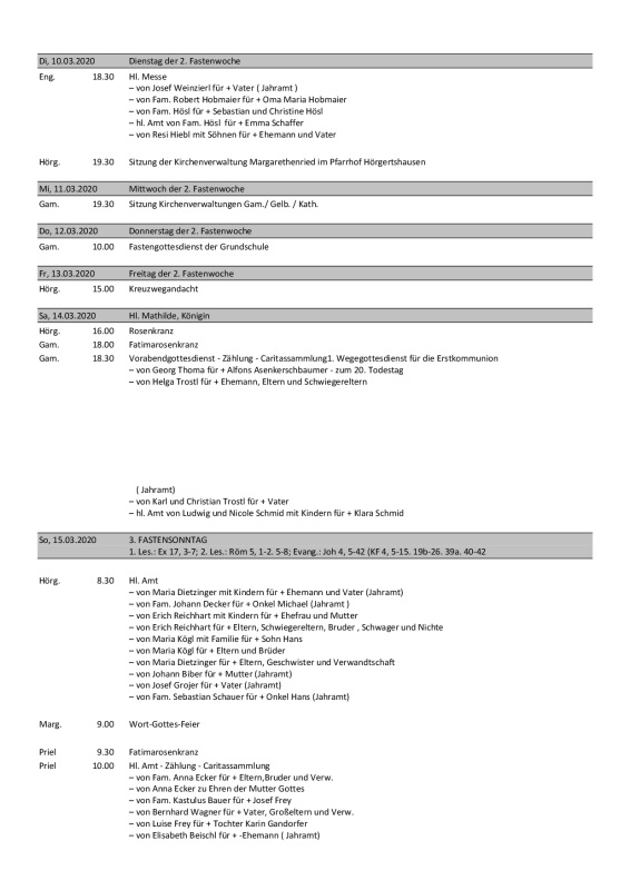 Pfarrbrief 10.03.2020 bis 22.03.2020 Seite 1