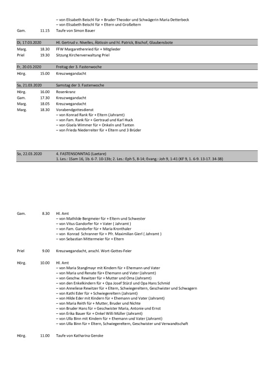 Pfarrbrief 10.03.2020 bis 22.03.2020 Seite 2