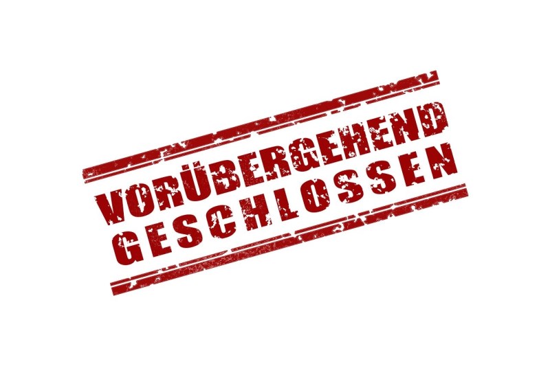 Stempel: Vorübergehend Geschlossen