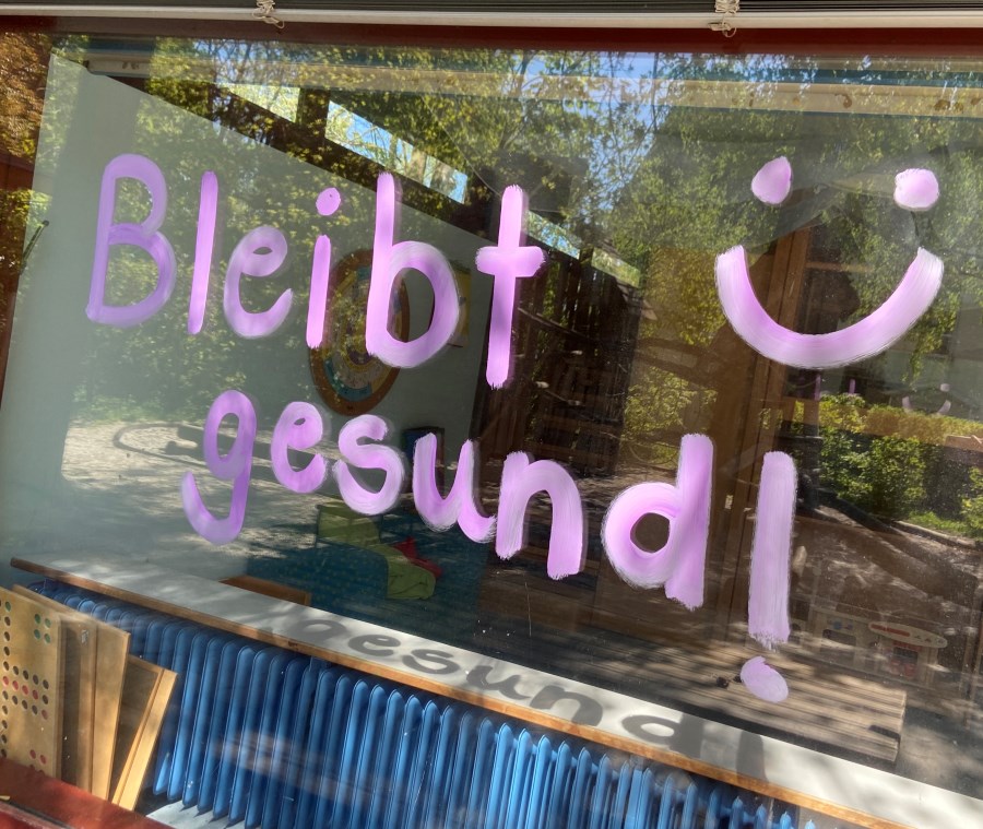 Fensterbild Bleibt gesund