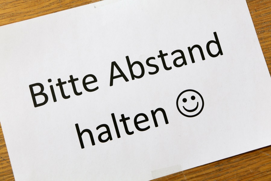 Bitte Abstand halten