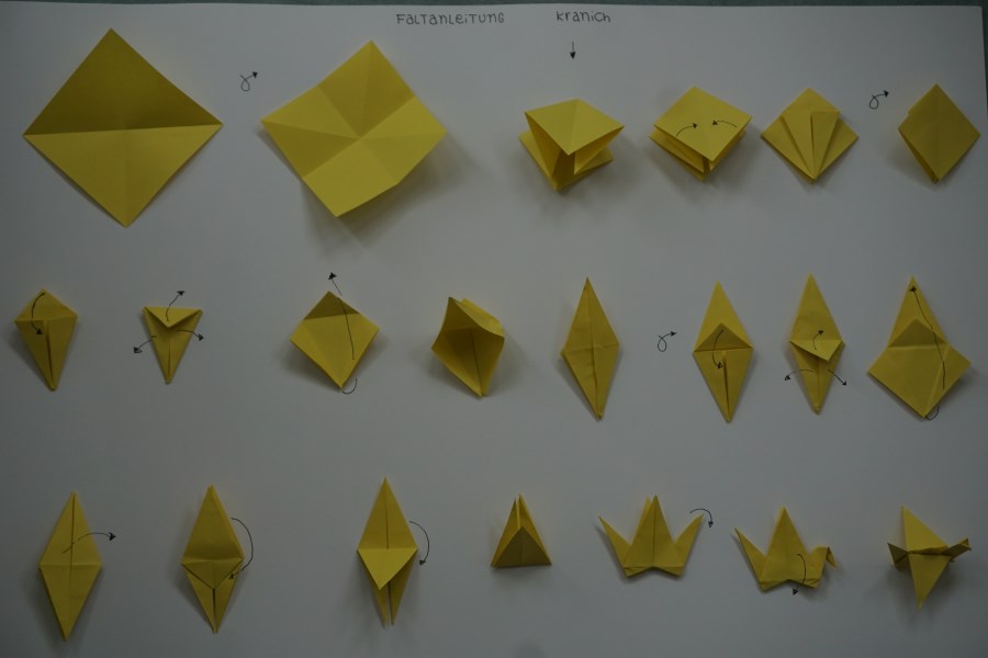 Kranich-Faltanleitung