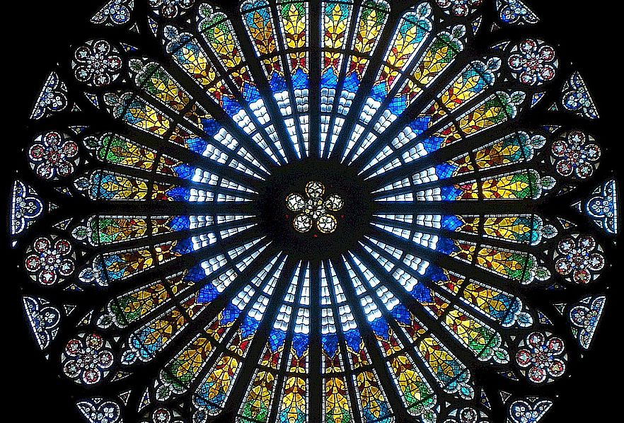 Rosette in Kirche