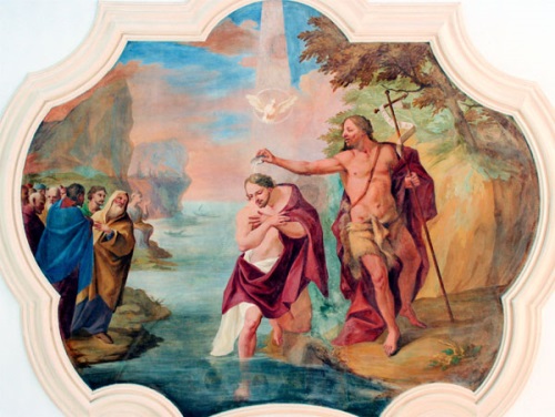 St.Johannes, Fresko Taufe Jesu