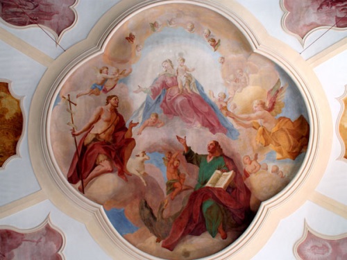 St.Johannes, Fresko Muttergottes mit Johannes