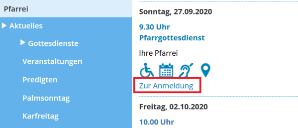 Wie sieht die Anmeldung aus?