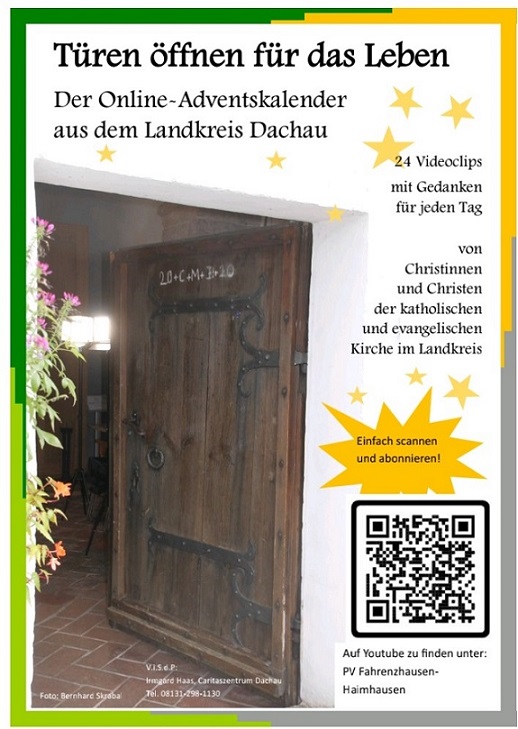 Türen öffnen für das Leben - Adventskalender aus dem Landkreis Dachau