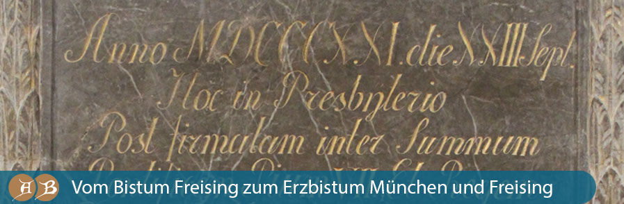 Grafik Vom Bistum Freising zum Erzbistum München und Freising