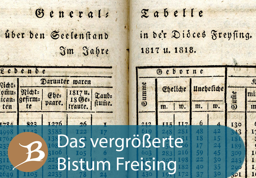 Grafik Das vergrößerte Bistum Freising