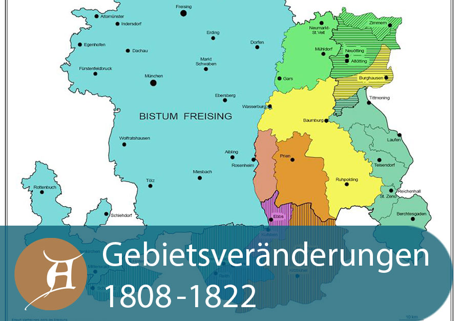 Grafik Gebietsveränderungen 1808 bis 1822