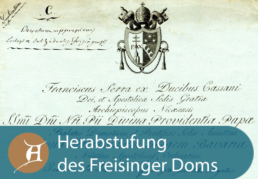 Grafik Herabstufung des Freisinger Doms