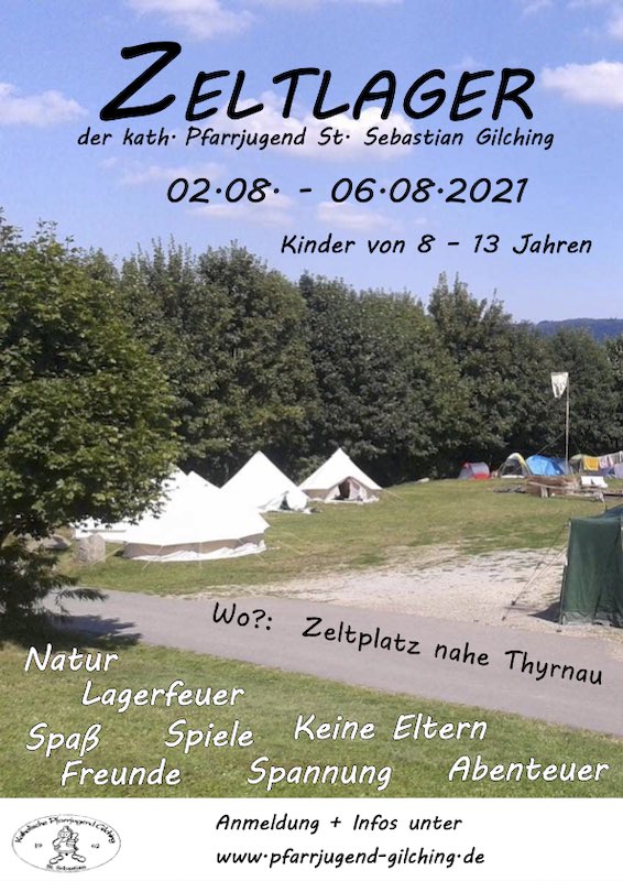 Flyer Zeltlager 2021