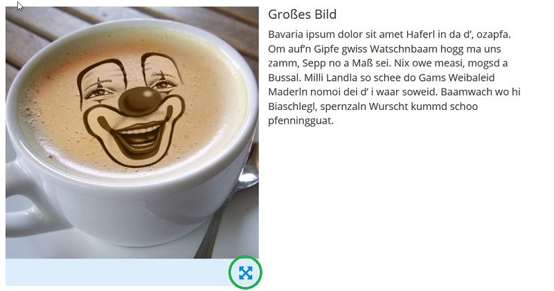 Bild groß mit Tasse