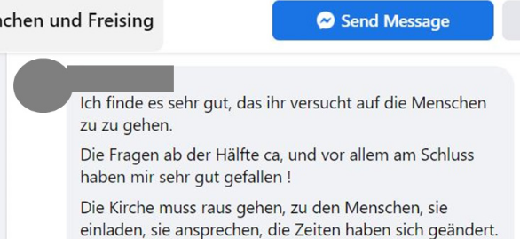 Screenshot Exemplarischer Kommentar eines Onlinenutzers