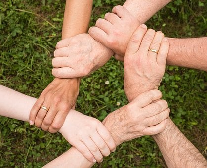 Solidarität Hände