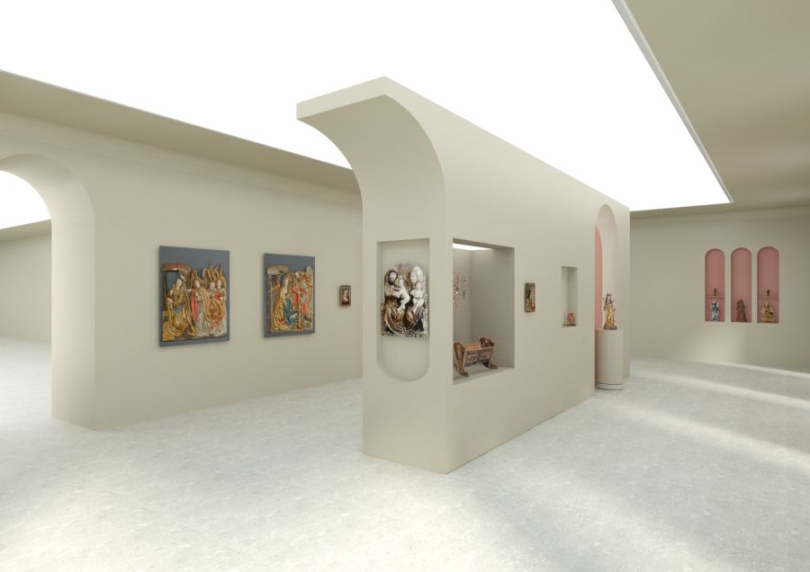 Visualisierung der künftigen Einrichtung des Diözesanmuseums Freising