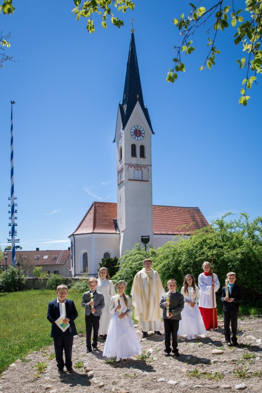 Erstkommunion Hohenthann 2021 Gruppenbild