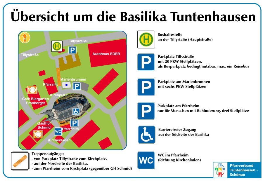 Übersicht um die Basilika Tuntenhausen