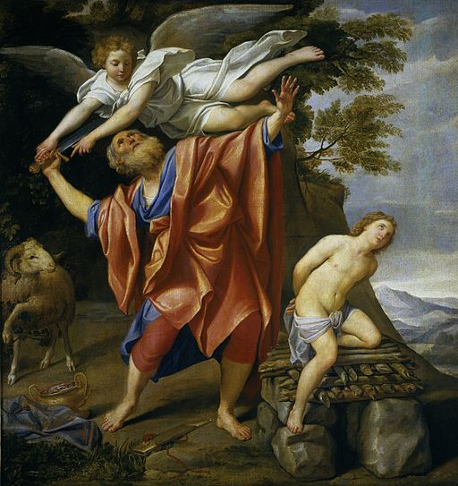 Opferung Isaaks - Gemälde von Domenichino (17. Jh.)