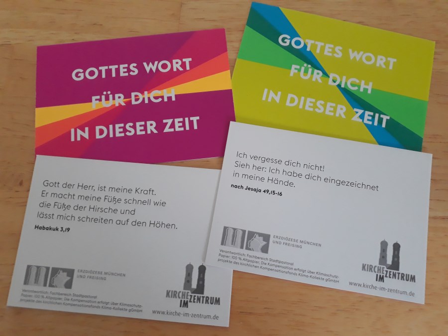 Ansicht Zuspruchkarten