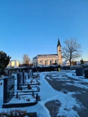 Blick auf den Friedhof in Garching