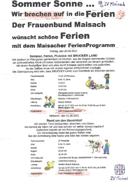 KDFB Ferienprogramm