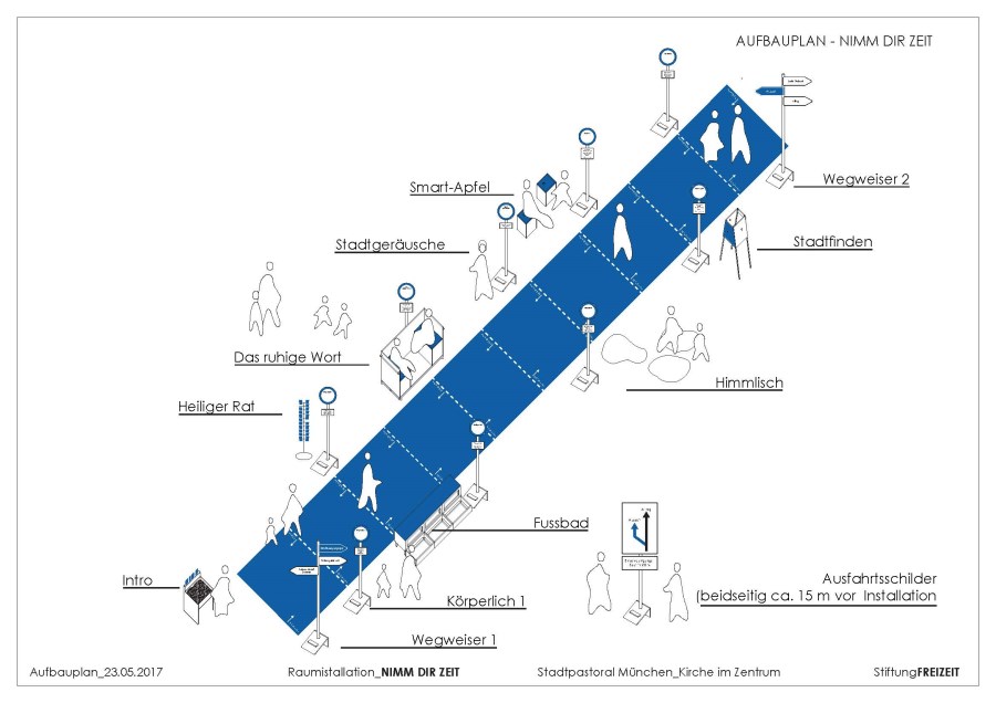 Aufbauplan der Entschleunigungsspur