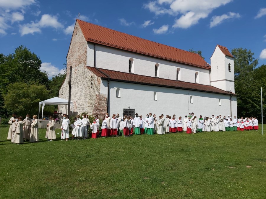 Aufstellung für Gottesdienst