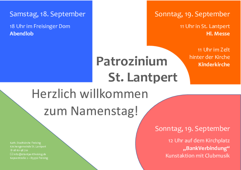 Plakat Patrozinium St. Landpert