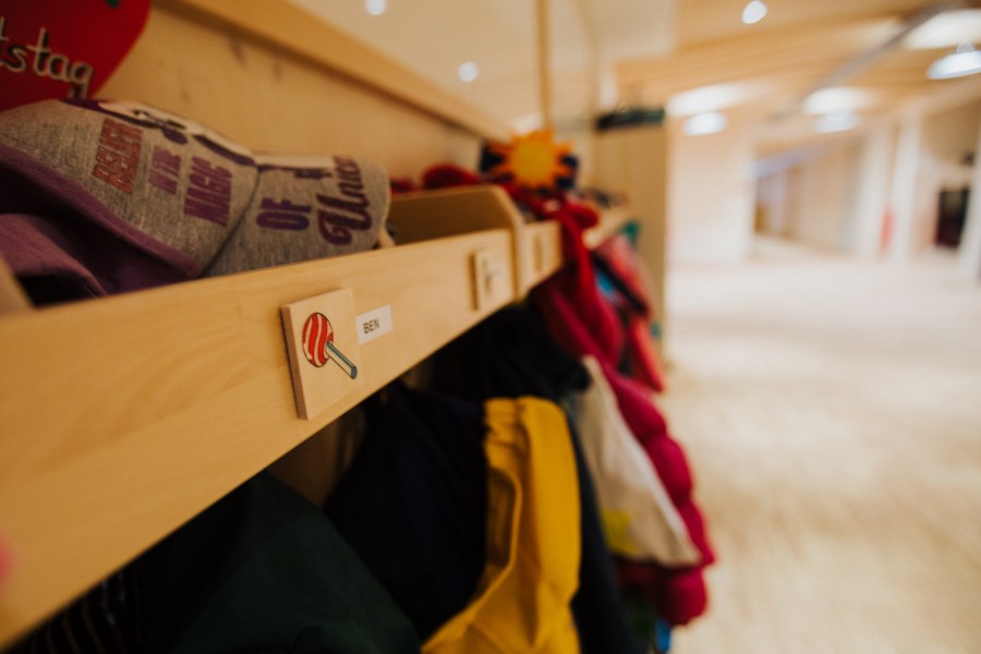Garderobe in der KinderGärtnerei St. Oswald