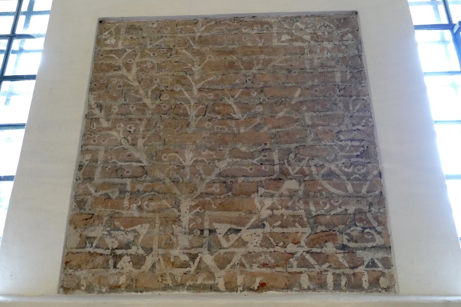 Lebensbaum,romanische Wandmalerei auf Ziegel