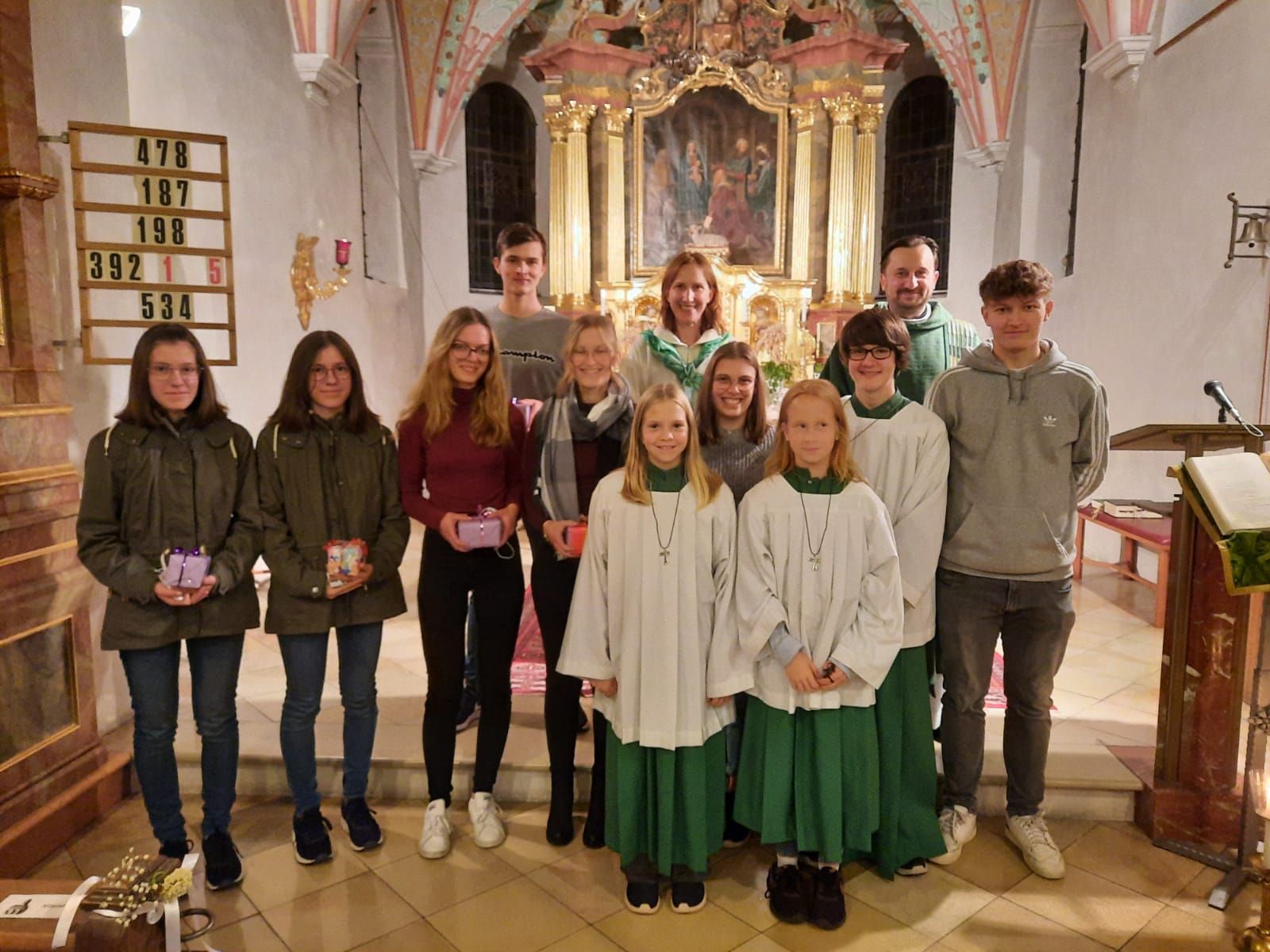 Verabschiedung der MinistrantInnen am 21.10.2021 in Arnbach