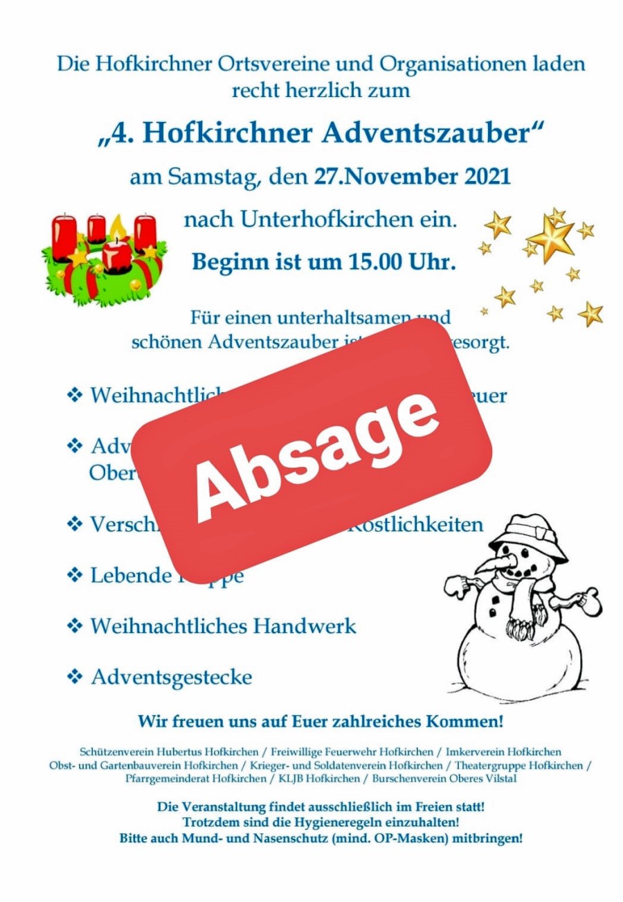 PVT_Hofkirchen_Plakat_Adventszauber_2021_Absage
