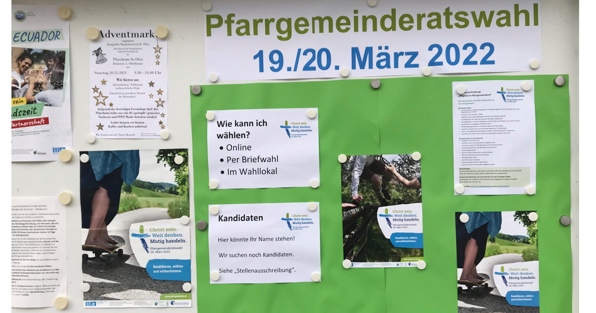 Schaukasten Ottobrunn PGR-Wahl