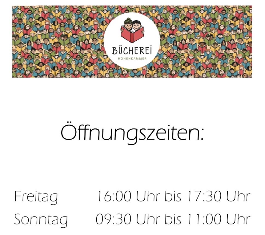 Öffnungszeiten.Bücherei