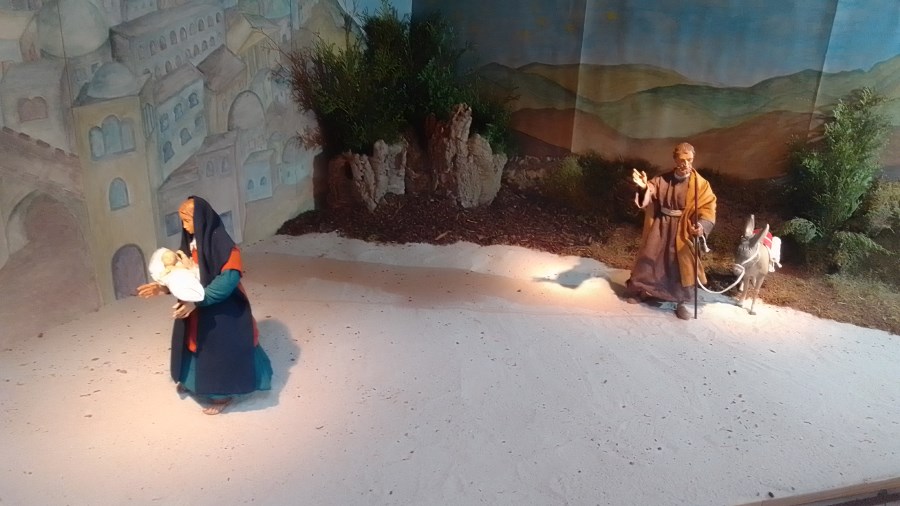 Maria und Josef mit Jesus auf der Flucht nach Ägypten 2022