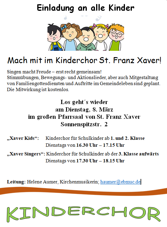 Kinderchor Flyer