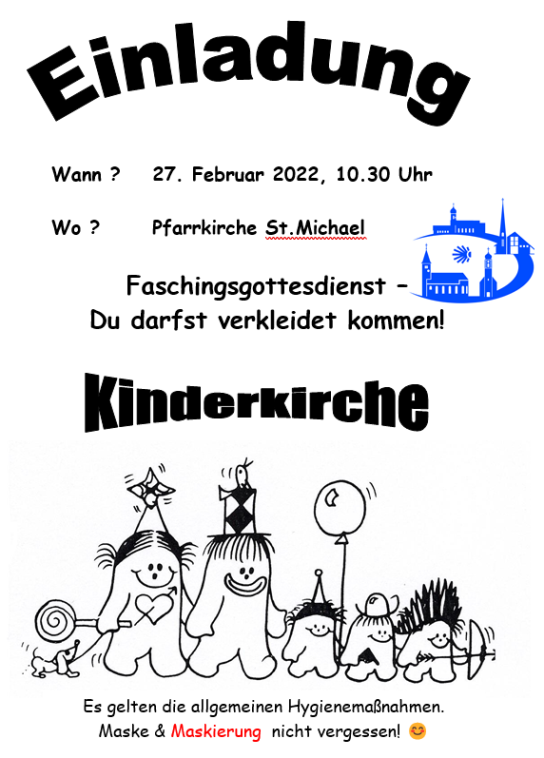 Kinderkirche Fasching 27Febr2022