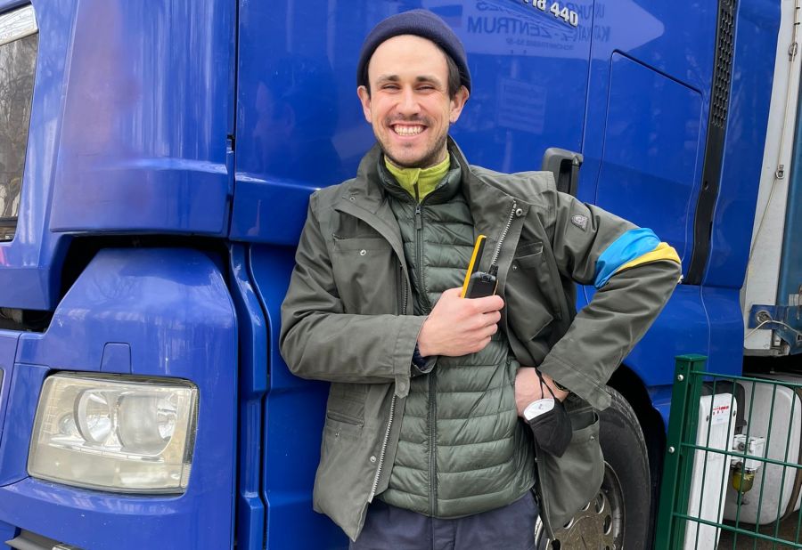 Vladyslav Latypov, ehrenamtlicher Helfer der ukrainischen Gemeinde in München