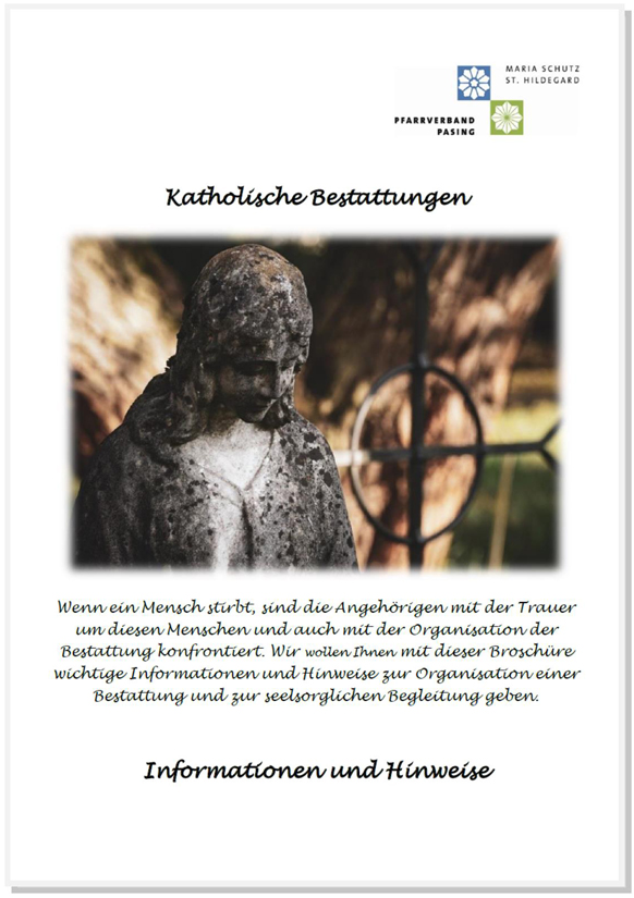 Flyer Bestattung Todesfall Beerdigung Pfarrverband Pasing