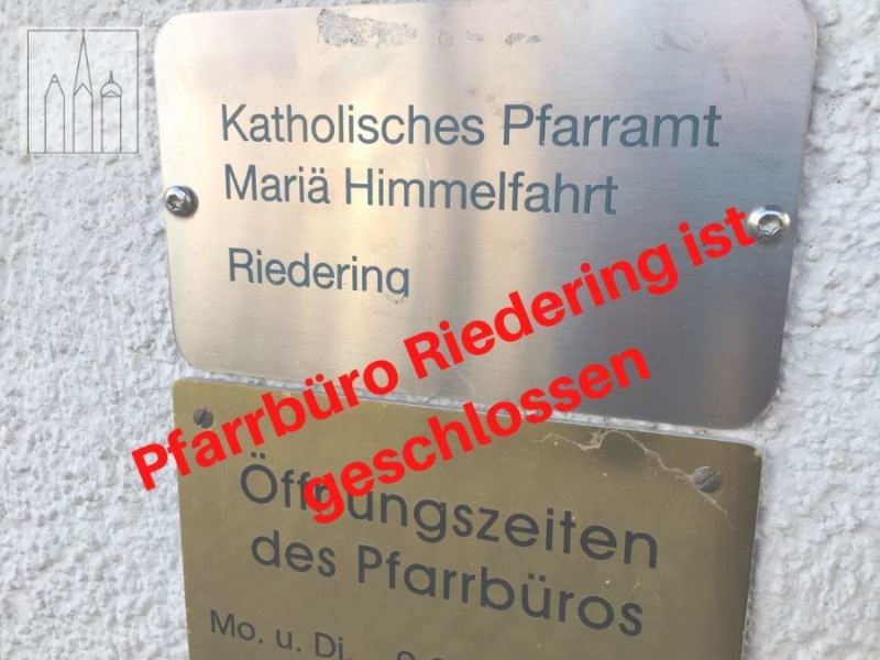Pfarrbüro gschlossen