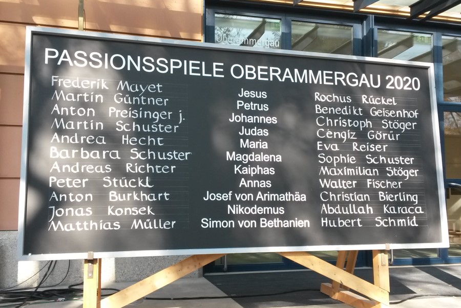 Passionsspiele Oberammergau Tafel
