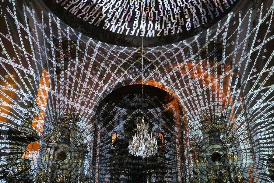 Lichtinstallation Oberammergau