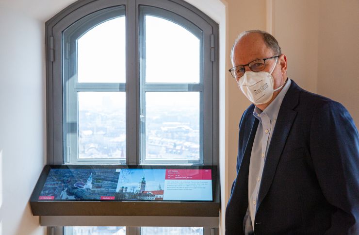 Dompfarrer Klaus Peter Franzl im Südturm des Münchner Liebfrauendoms